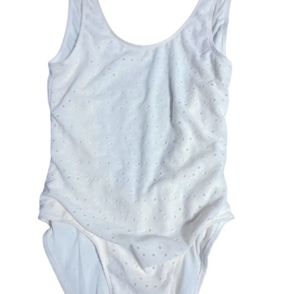 Lei1984 size 0 eyelet swimsuit in excellent like-new condition ivory cream - Picture 5 of 5
